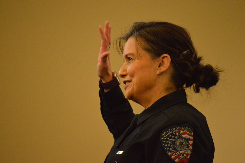 Laurie Halaba was sworn in as bureau chief Jan. 24 at the Arapahoe County Sheriff's Office. She is the first woman to ever hold the position in the agency's history.